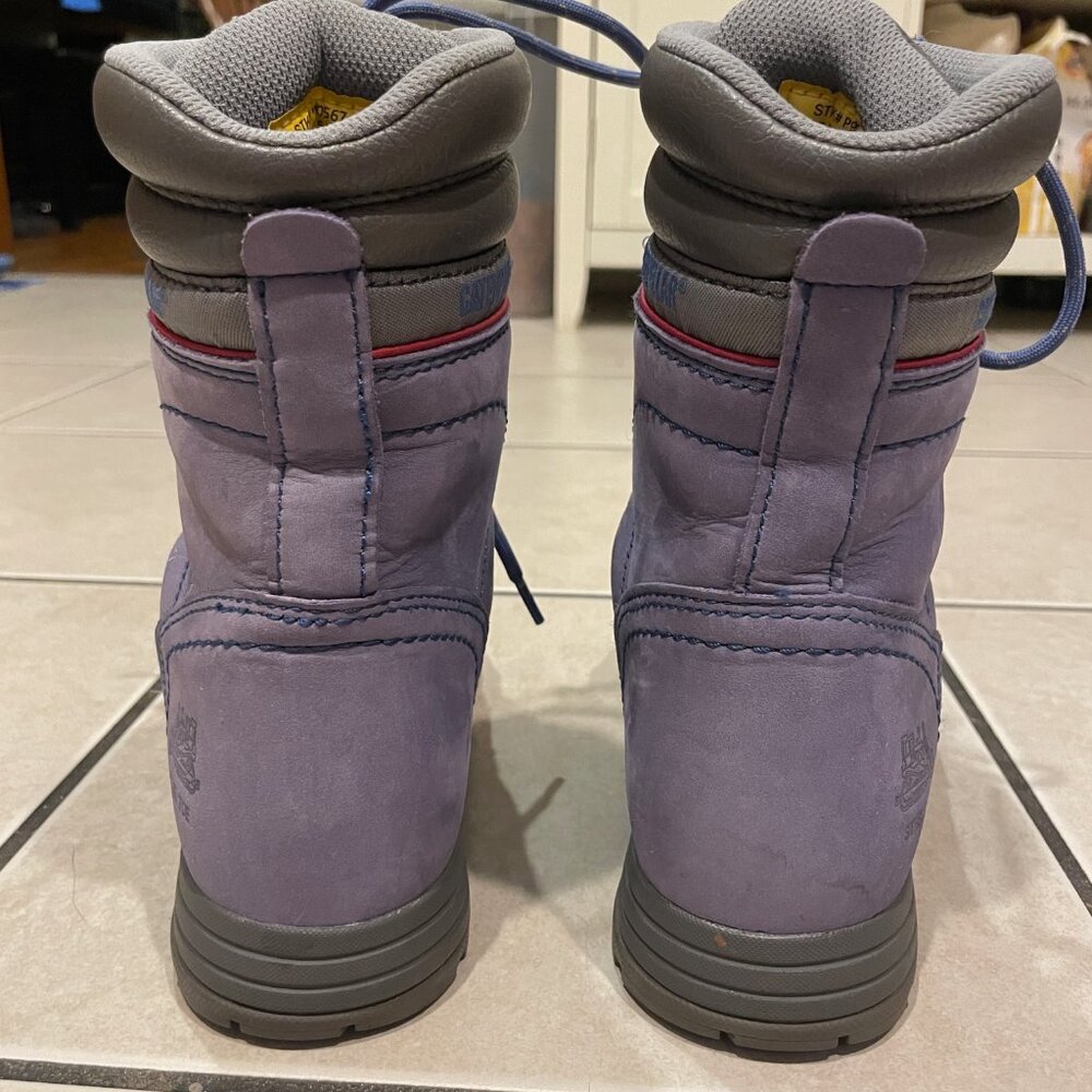 Caterpillar Women's Echo Waterproof Steel Toe Work Boot- Blue, Size 7.5 Wide - Picture 5 of 13